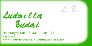 ludmilla budai business card